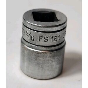 Snap-On Tools 9/16" Socket SAE Flank Drive Shallow 3/8" Drive 6 Pt FS181